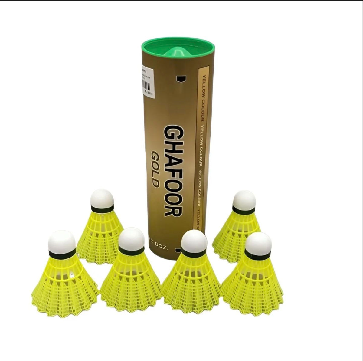 Ghafoor Gold Badminton Shuttlecock pack of 6